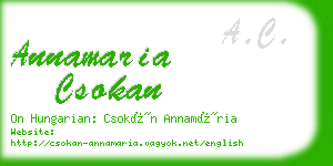 annamaria csokan business card